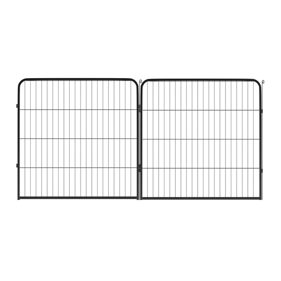 BestPet Dog Playpen Indoor 32 inch Height 2 Panels Dog Pen for Medium and Large Dogs, Exercise Pen Pet Dog Fence with Doors Pet Puppy Playpen for RV Camping Yard, Black