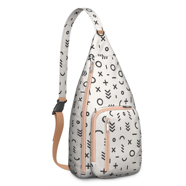 Dots Design Sling Backpack - Modern Colorful Polka Pattern Shoulder Bag, Durable Pack for Cycling & Shopping