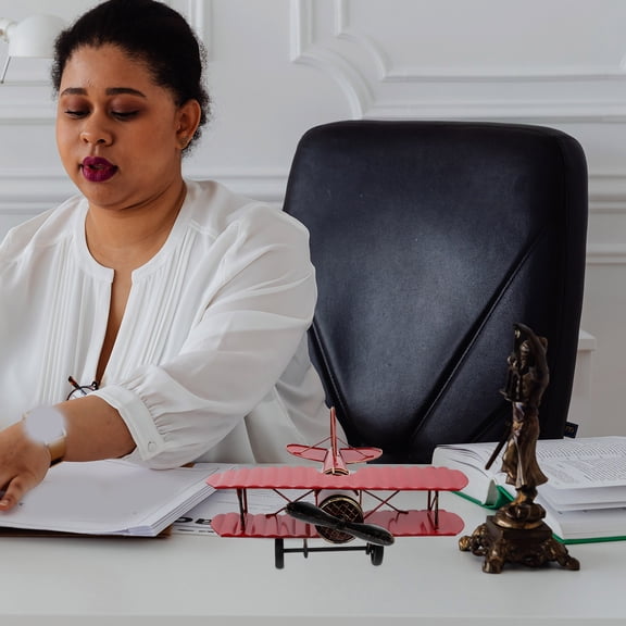 Airplane Model Ornament Hanging Toy Kid Decor Biplane Planes Red