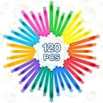 thumbnail image 2 of PRESS AND GO 120 Pcs Mini Bubble Wands in 6 Colors, Themed Birthday, Christmas, New Year, Valentine, Carnival, 2 of 7