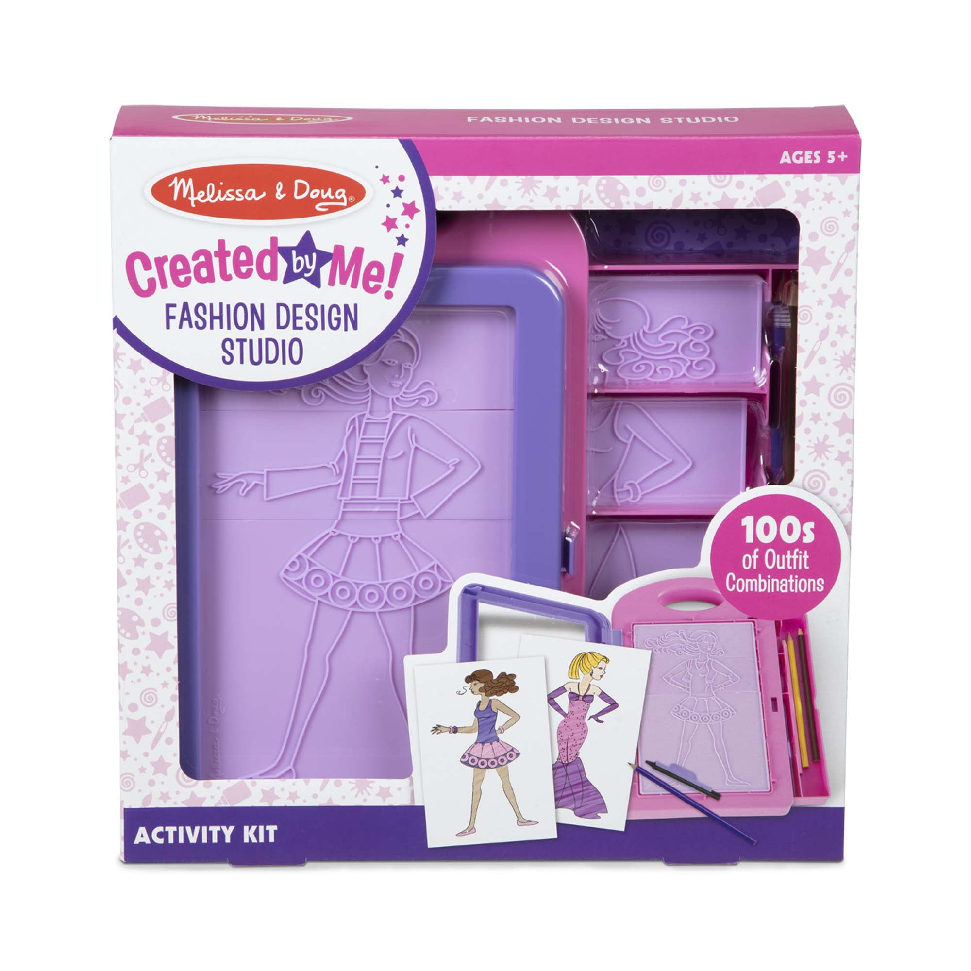 Melissa & Doug Created by Me! Fashion Design Studio Rubbing Plate Activity Kit