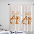 thumbnail image 4 of Orange White Pumpkins Fall Kitchen Curtains 84 Inches Long, Thanksgiving Pumpkin Rod Pocket Window Curtains Panels for Bedroom/Bathroom/Nursery, Light Filtering Treatment Curtains Drapes 52"x84", 4 of 5