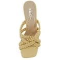 thumbnail image 5 of Soda Shoes Women Stiletto High Heeled Sandal Braided Multi Strap Square Open Toe KELLAN-S Yellow 11, 5 of 5
