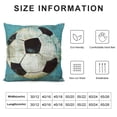 thumbnail image 5 of Qinduosi Vintage Soccer Pillow Cover Inch Throw Pillow Case Personalized Square Pillow Sham Linen Decoration New Home Men Women Boys Girls Sofa Couch Bed (Football), 5 of 5