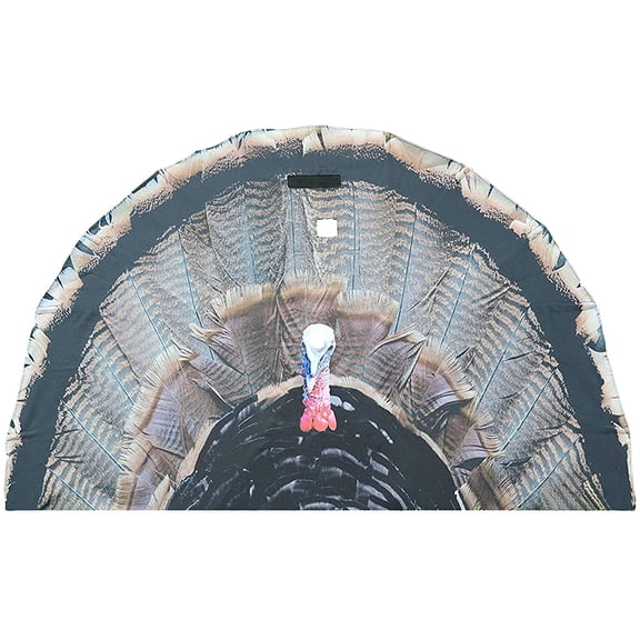 Killergear Turkey Fan, Hands-Free Male Turkey Fanning Decoy for Hunting, Filming and Viewing, Portable, Compact and Light Weight, 3D Head with Custom Window, Built-In Ground Stake, Carrying Bag