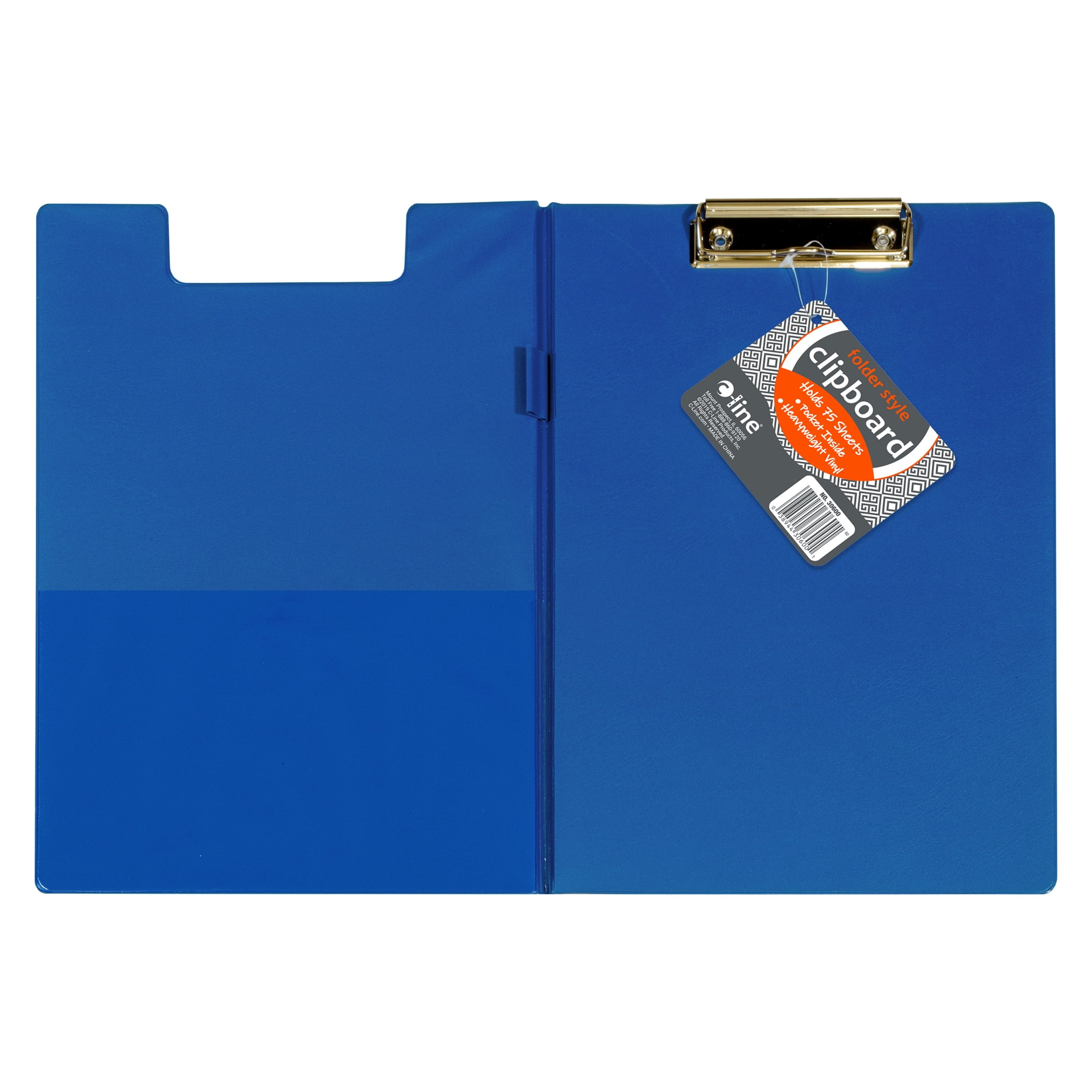 C-Line Clipboard Folder, Assorted Colors, Pack of 6