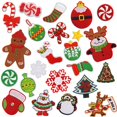 thumbnail image 2 of Parches de letras de chenilla de Papá Noel, parches bordados para sombrero, parches para planchar/parches navideños para planchar/parches de chenilla navideña, 2 of 4