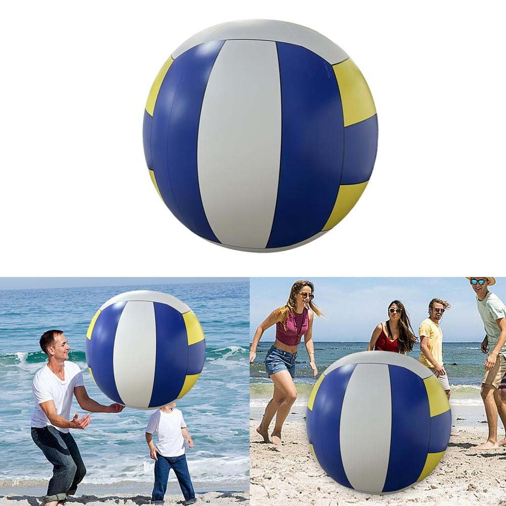 QHUDLV YXRRVING New Pvc Inflatable Beach Volleyball Big Football Ball Meeting Outdoor Team Bui Sports Grass Fun N2m1 Volleyball Beach Ball
