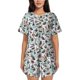 thumbnail image 1 of Fotbe Mallard Ducks Wild Birds1 Conjunto de Pijama Estampado para Mujer, 2 Piezas, Ropa de Dormir con Camiseta de Manga Corta y Shorts Suaves-Medium, 1 of 6