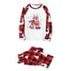 thumbnail image 2 of Pijamas de Navidad Para La Familia Trajes A Juego Hombres Papá Cuadros Impreso Manga Larga Blusa de Cuello Redondo Tops + Conjunto de Pantalones Odeerbi ODB190196, 2 of 5