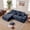 Blue, variant on Cloud Sectional Couch with L-Shape Chaise,2 Cup Holders,Side Pocket,Deep Seat, No Assembly Modular Corduroy Boneless Sofa for Living Room,Apartment