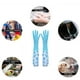 thumbnail image 4 of Delantal Miyuadkai con mangas de goma para limpieza del hogar, guantes de látex con puños impermeables, medianos, para lavar platos, largos, para cocina, comedor y bar, color azul, 4 of 5