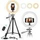 WINGOMART 10" 25cm Selfie Anneau LED Lumière avec 50" Extensible Support de Trépied & Support de Téléphone Flexible pour Live Stream / Maquillage, avec Télécommande – image 1 sur 6