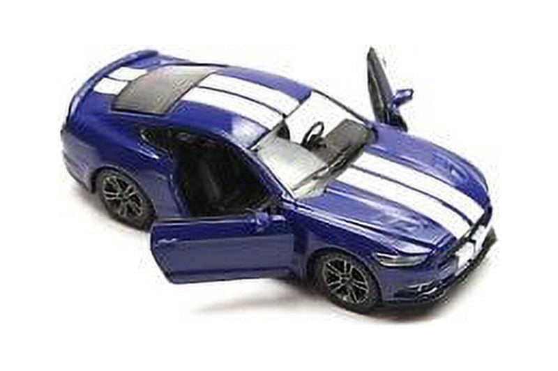 4 PC Set: 5" Kinsmart 2015 Ford Mustang GT Stripe Diecast Model Toy Car 1:38
