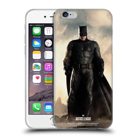 Head Case Designs Officially Licensed Justice League Movie Character Posters Batman Soft Gel Case Compatible with Apple iPhone 6 / iPhone 6s