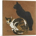 thumbnail image 1 of ARTCANVAS Two Cats 1894 Canvas Art Print by Theophile Steinlen - Size: 36" x 36" (0.75" Deep), 1 of 9