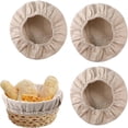 thumbnail image 2 of Less Than 5 Placemat 3pcs 9 Inch Bread Proofing Basket Cloth Liner Round Bread Proofing Bowl Liners Linen Baking Basket Liner Cover Dough Proofing Cloth for Bread Baking Home, 2 of 8