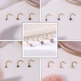 thumbnail image 4 of ZS 10Pcs 20g Claw Crystal Nose Ring Piercing Black Plated Nostril Piercing L Shape Nose Stud Piercing, 4 of 5