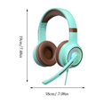 thumbnail image 3 of Wired USB Gaming Headset with RGB Lighting on Earcups, Adjustable Noise Canceling Microphone, for PC Gaming Music Online Classes, Multiple Colors, 3 of 5