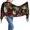 Black, Brown and Red, variant on Women's Brown, Orange and Yellow Printed Scarf with Fringe, 26 x 77 in Long Shawl Wrap for Travel and Everyday Wear