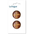 thumbnail image 1 of LA VOGUE Shank Button Brown 25 mm (0.98 in) 1-Pack, 1 of 2