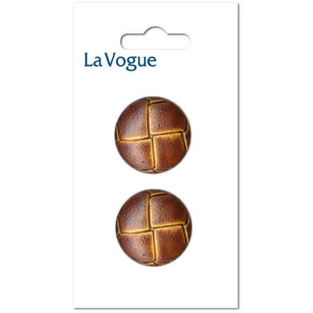LA VOGUE Shank Button Brown 25 mm (0.98 in) 1-Pack