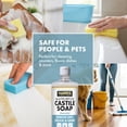 thumbnail image 4 of Multi-purpose liquid Castile soap for home cleaning, can be used as dish soap, laundry detergent, kitchen and bathroom surface cleaner, children's room cleaner, 2 packs of 32 ounces with microfiber c, 4 of 4