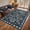 Blue, variant on 8x10 Floral Area Rug, Vintage Bohemian Low Pile Carpet for Living Room, Soft Non-Slip Machine Washable Indoor Floor Mat, Ideal for Farmhouse Bedroom, Green