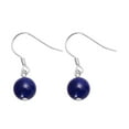 thumbnail image 6 of Blue Lapis Lazuli Costume Jewelry Set for Women Bead Necklace Beaded Stretch Bracelet & Earrings 925 Sterling Silver Stress Relief  for Women Christmas Gifts, 6 of 12
