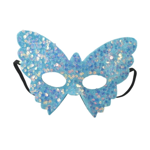 Máscara de , accesorio de disfraz, vestido de lentejuelas, accesorio de espectáculo, máscara facial de fiesta para festival, decoración de azul claro