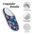 thumbnail image 5 of KLL Lilies Flowers Pattern Adult Unisex Cozy Slippers,Fuzzy Slip-on Slippers TPR Sole Slippers Comfort Plush Home Footwear for Indoor & Outdoor-8, 5 of 7