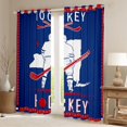 thumbnail image 2 of Homewish Hockey City Blackout Curtains Set of 2 (52x84 Each),Ball Game Lover Window Curtains,Red Blue White Curtains and Drapes For Kids Boys,Super Cozy Room Decorative, 2 of 6