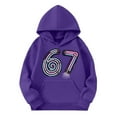 thumbnail image 4 of Fiaer Kids Six Seven Slang Hoodies for Girls Boys Long Sleeve Hooded Sweatshirts 6 7 Printed Pullover Tops,Size 1-12 Years Dark Purple 150, 4 of 4
