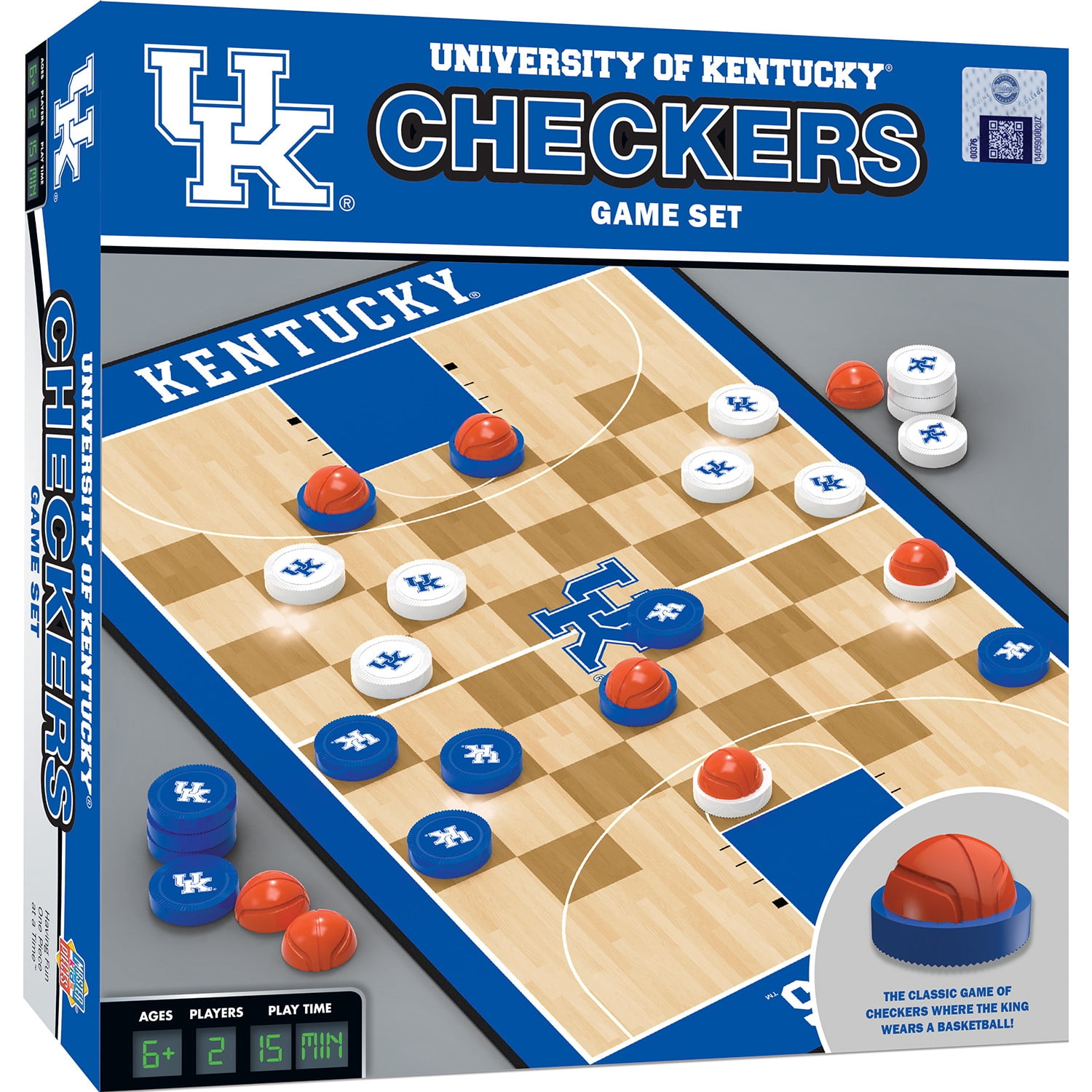 MasterPieces Officially licensed NCAA Kentucky Wildcats Checkers Board Game for Families and Kids ages 6 and Up
