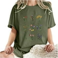 thumbnail image 5 of Bogo Crop Tops For Women Trendy Summer Womens Summer Tops Casual Short Sleeve Crew Neck Blouses For Women Dressy Casual T-Shirts For Women Graphic Tees Vintage, 5 of 5