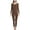 Coffee, variant on Homenesgenics Sports Set for Women Winter Thermal underwear Woolen Thermal Suit Clothes Trousers Long Sleeve Round Neck Shirt/Shirt Suit