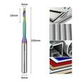 thumbnail image 1 of Punching Step Drill 1pc Single Flute Solid Tungsten Carbide Alloy End Mill, DLC Coating Milling Cutter For Aluminium, 1 of 8