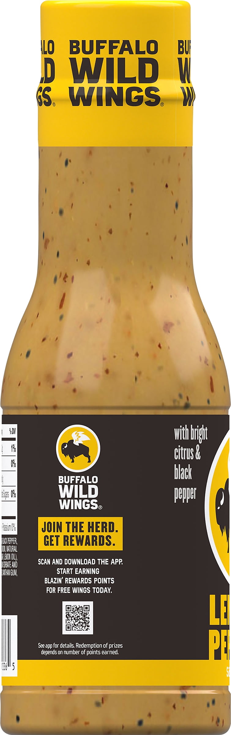 Buffalo Wild Wings Lemon Pepper Sauce, 12 fl. oz.