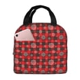thumbnail image 1 of Disketp Snowflakes On A Buffalo Plaid Bolsa Térmica para Almuerzo para Hombre y Mujer, Ideal para Trabajo, Senderismo y Picnic, 1 of 8