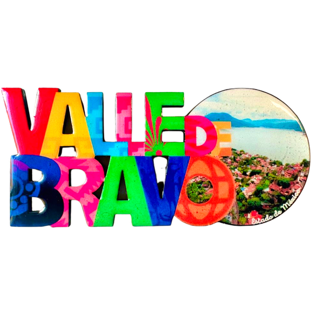 Valle de Bravo Mexico Imanes Para Refrigerador Souvenirs Recuerdo Turistico Pueblitos Magicos Playas MDF 3 mm Mexicanitas Iman para Refrigerador
