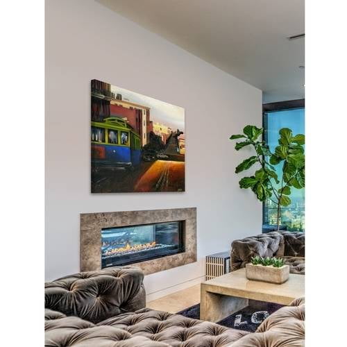 "Twilight in the City" Painting Print on Wrapped Canvas