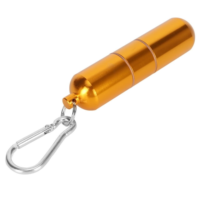 Keychain Case, Aluminum Alloy Sealed Waterproof Storage Tube Portable Holder Container For Outdoor Travel Camping Hiking