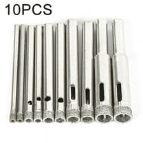 10Pcs Diamond-Coated Core Saw Drills Set 3/4/5/6/8mm for Tile Glass Ceramic