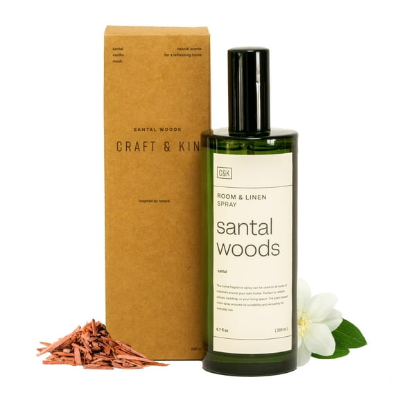 Spray de habitación Craft & Kin Santal Woods, 200 ml, de larga duración