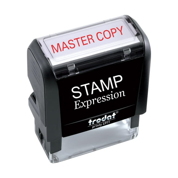 StampExpression - Master Copy Office Self Inking Rubber Stamp - Red Ink (A-5323)