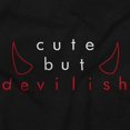 thumbnail image 2 of Funny Sarcastic Cute But Devilish Womens Slim Fit Graphic Tee Brisco Brands S, 2 of 5