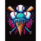 thumbnail image 2 of Camiseta De Verano Para Mujer, Moda Informal, Ropa Cómoda, Camisetas De Manga Corta MSimple Baseball Ice Cream Pattern Print T-shirt, Short Sleeve Crew Neck Casual Top For Summer & Spring, Women's C, 2 of 6