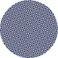 thumbnail image 1 of Ahgly Tapis Rond Lavable en Machine Intérieur Transitionnel Bleu Nuit, 3 Pieds Rond, 1 of 7