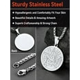 thumbnail image 6 of FaithHeart Tetragrammaton Pentacle Necklace for Men, Stainless Steel Eliphas Levi's Pentagram Protection Wicca Amulet Medal Pendant Jewelry Gift for Son Brother Friends Christmas Birthday, 6 of 8