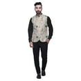 thumbnail image 2 of Atasi Floral Printed Wedding Jackets For Men Nehru Jacket Waist Coat For Festive Season-Large, 2 of 6